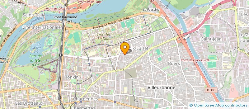 localisation de l'entreprise SCI 5T  VILLEURBANNE