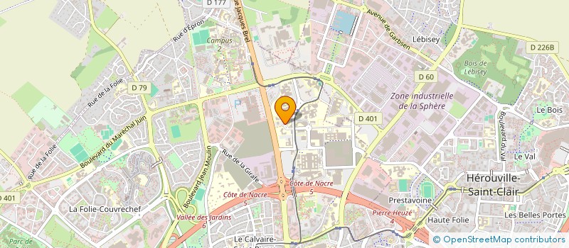 localisation de l'entreprise SCI 6.B.O. à CAEN