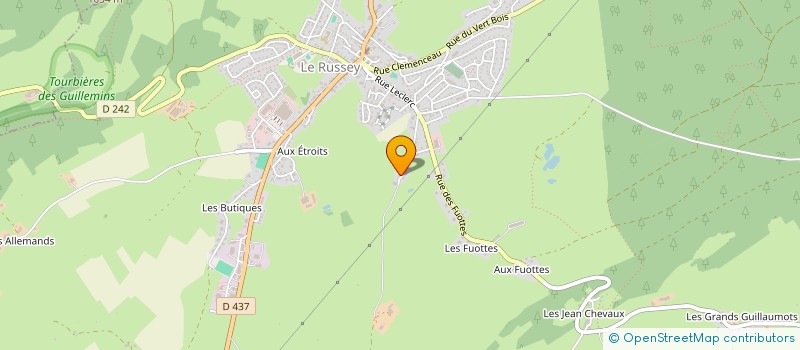 localisation de l'entreprise SCI 6 RUE DES ECOLES  LE RUSSEY