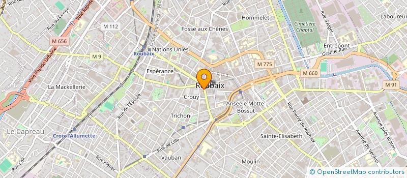 localisation de l'entreprise SCI 61 RUE VOLTAIRE  ROUBAIX