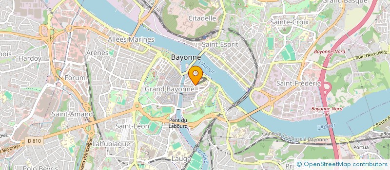 localisation de l'entreprise SCI 62 RUE BOURGNEUF à BAYONNE