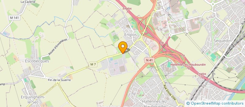 localisation de l'entreprise SCI 64 BIS  HALLENNES-LEZ-HAUBOURDIN