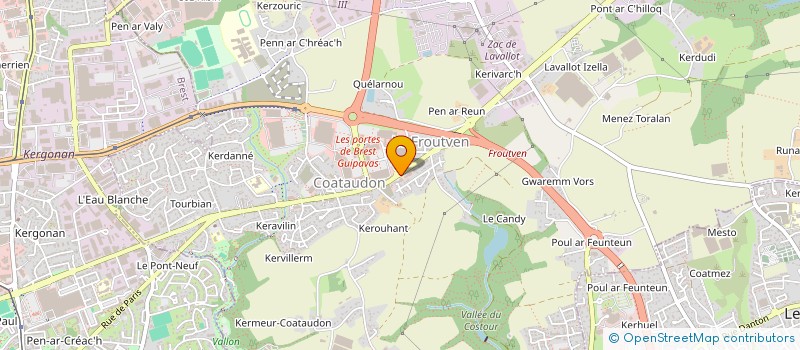 localisation de l'entreprise SCI 64 JAURES  GUIPAVAS