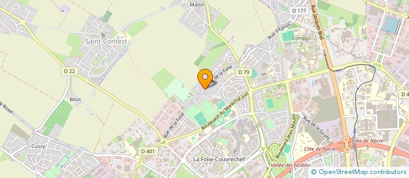localisation de l'entreprise SCI 64 LA FOLIE  CAEN