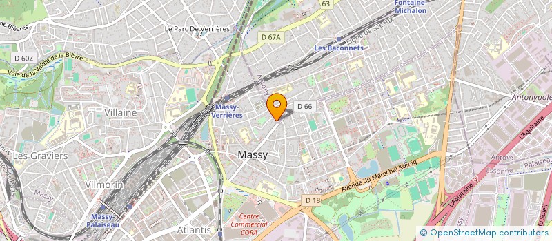 localisation de l'entreprise SCI 66 RUE ANDRE CHENIER à MASSY