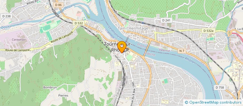 localisation de l'entreprise SCI 67 69 GRANDE RUE à TOURNON-SUR-RHONE