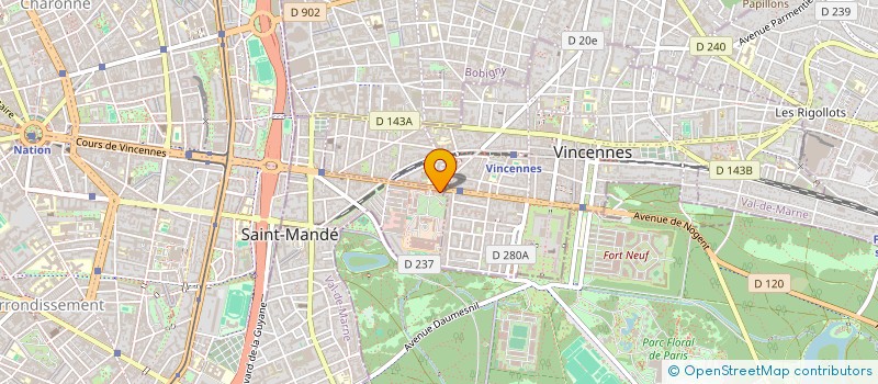 localisation de l'entreprise SCI 67 AV PARIS ST MANDE à SAINT-MANDE