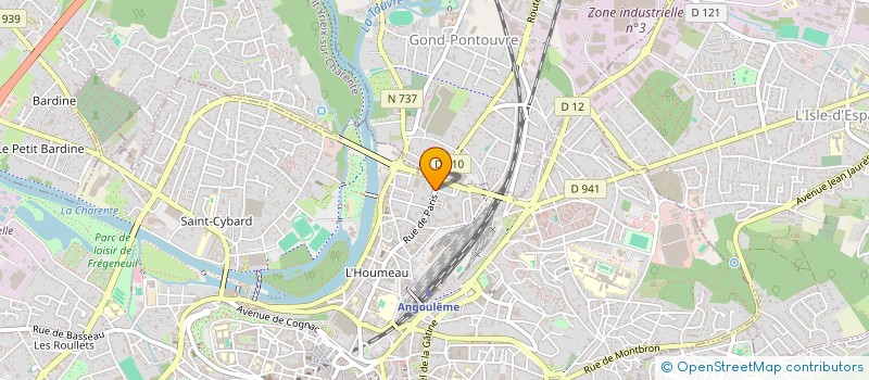 localisation de l'entreprise SCI 68 RUE DU PONT SEC à ANGOULEME