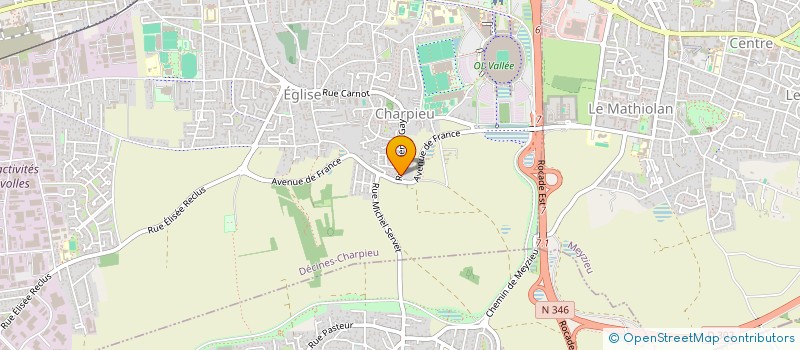 localisation de l'entreprise SCI 69 ALSACE-LORRAINE  DECINES-CHARPIEU