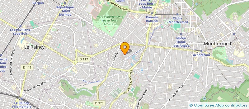 localisation de l'entreprise SCI 69 DASSAULT  GAGNY