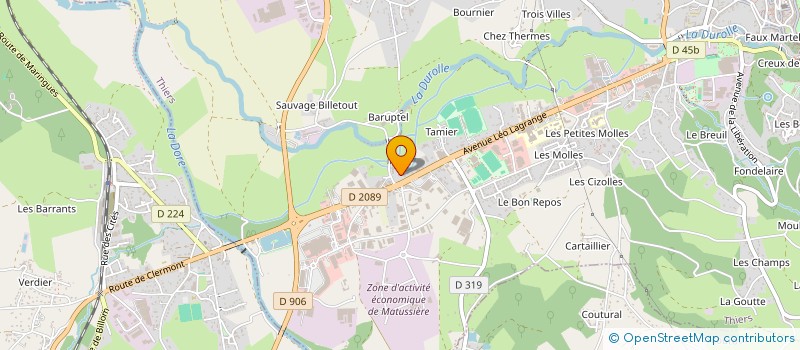 localisation de l'entreprise SCI 7 A 4  THIERS