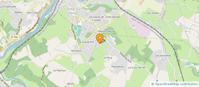 localisation de l'entreprise SCI 7 PETITS TOURS  CONDAT-SUR-VIENNE