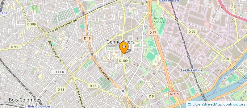localisation de l'entreprise SCI 7 R PROFESSEUR CALMETTE à GENNEVILLIERS