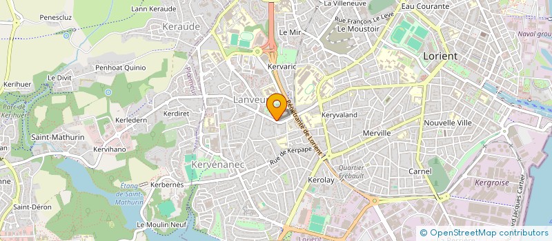 localisation de l'entreprise SCI 7 RUE DE LANVEUR  LORIENT