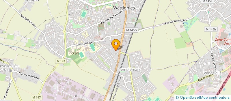 localisation de l'entreprise SCI 7 RUE DE REIMS  WATTIGNIES