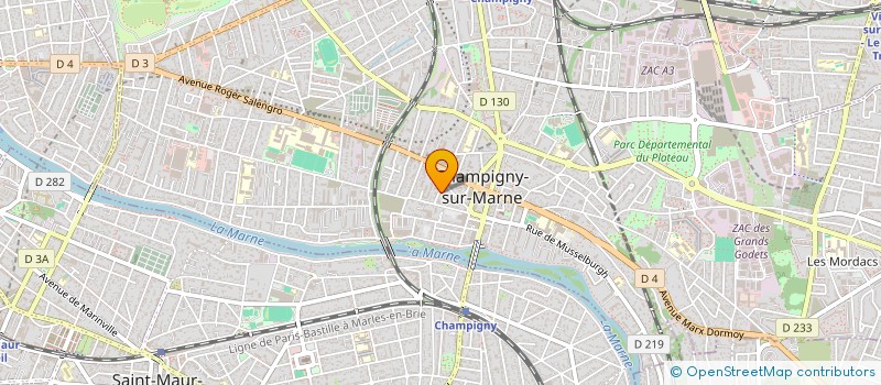 localisation de l'entreprise SCI 7 RUE GUITTARD A CHAMPIGNY  CHAMPIGNY-SUR-MARNE