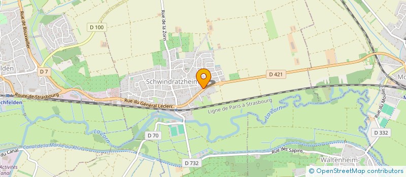 localisation de l'entreprise SCI 7 RUE LECLERC  SCHWINDRATZHEIM