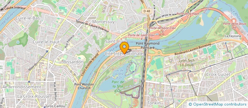 localisation de l'entreprise SCI 70 CITE INTERNATIONALE  LYON