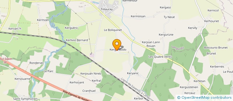 localisation de l'entreprise SCI 72 KB KERGAL BODO  LANGUIDIC