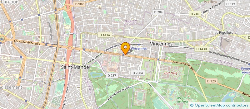 localisation de l'entreprise SCI 74 AVENUE DE PARIS A VINCENNES à VINCENNES
