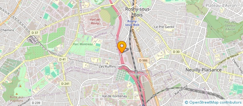 localisation de l'entreprise SCI 74 PT CHAMPIGNY à ROSNY-SOUS-BOIS