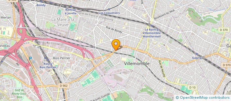 localisation de l'entreprise SCI 75 ROSNY à VILLEMOMBLE