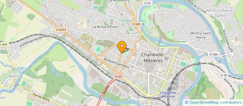 localisation de l'entreprise SCI 76 BOURBON à CHARLEVILLE-MEZIERES