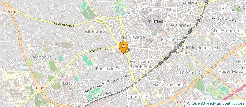 localisation de l'entreprise SCI 78 BD GAMBETTA  NIMES