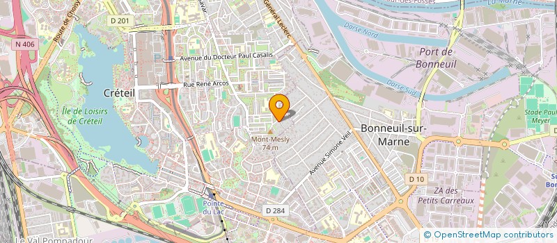 localisation de l'entreprise SCI 78 JEAN DE LA LAFONTAINE  CRETEIL