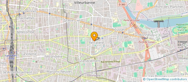 localisation de l'entreprise SCI 79 LA PERRALIERE  VILLEURBANNE