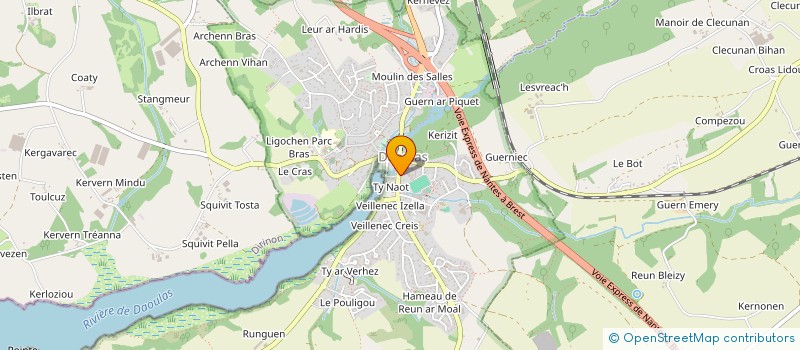 localisation de l'entreprise SCI 8 ROUTE DE QUIMPER  DAOULAS