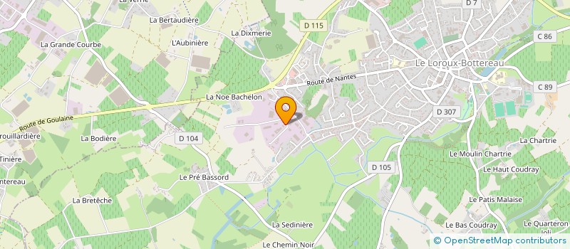 localisation de l'entreprise SCI 80 AMPERE  LE LOROUX-BOTTEREAU