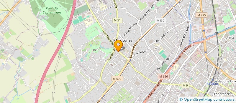 localisation de l'entreprise SCI 81-85 RUE JULES GUESDE  MOUVAUX