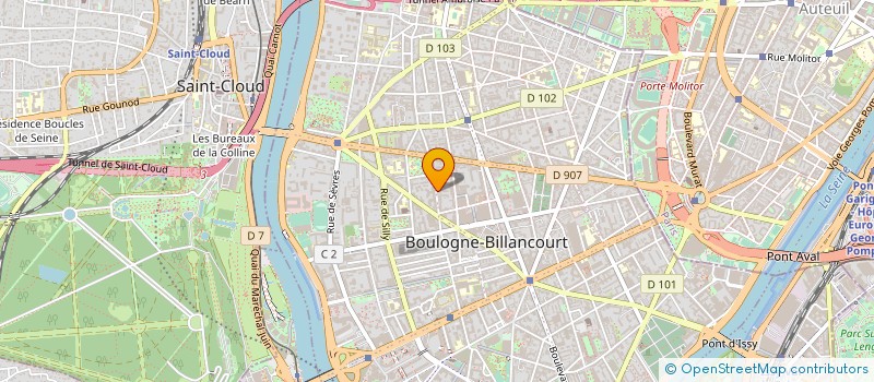 localisation de l'entreprise SCI 81 RUE DE BILLANCOURT à BOULOGNE-BILLANCOURT
