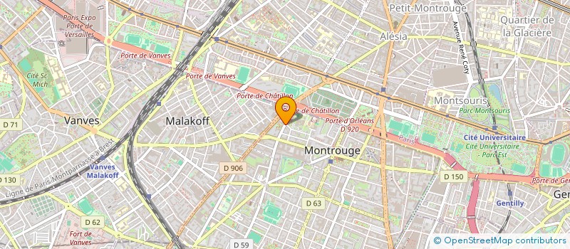 localisation de l'entreprise SCI 84 CHATEAU  MONTROUGE