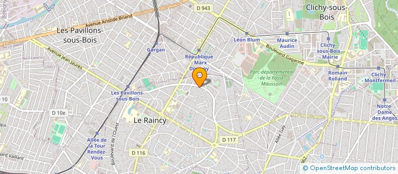 localisation de l'entreprise SCI 84 MONTEE DE LA GRANDE COTE à LE RAINCY