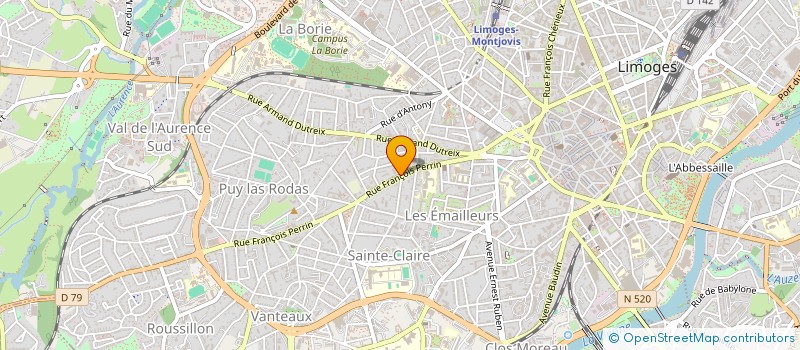 localisation de l'entreprise SCI 86 à LIMOGES