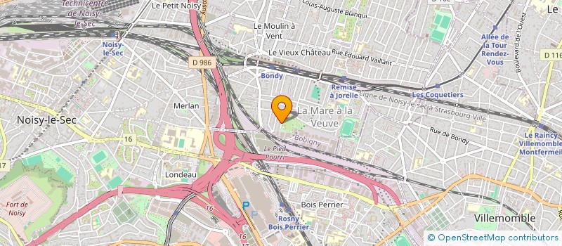 localisation de l'entreprise SCI 86 JAURES  BONDY