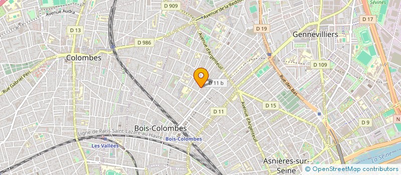 localisation de l'entreprise SCI 87 RUE DES BOURGUIGNONS à BOIS COLOMBES