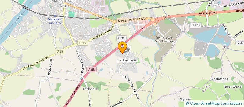 localisation de l'entreprise SCI 88 GAMBETTA  MARSSAC-SUR-TARN