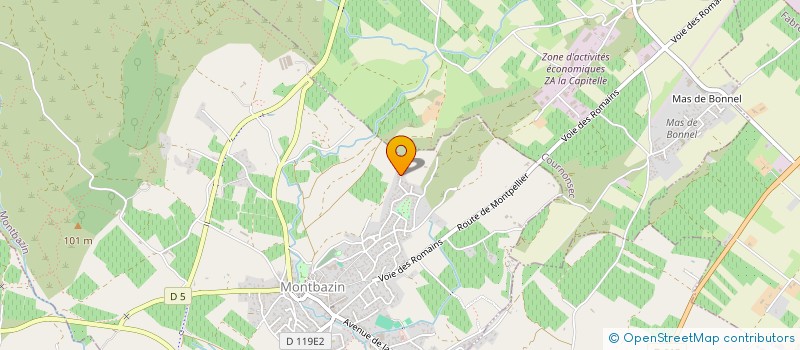 localisation de l'entreprise SCI 9 RUE DE LA CAPELLE  MONTBAZIN