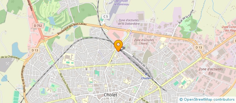 localisation de l'entreprise SCI 9 RUE LESCURE  CHOLET
