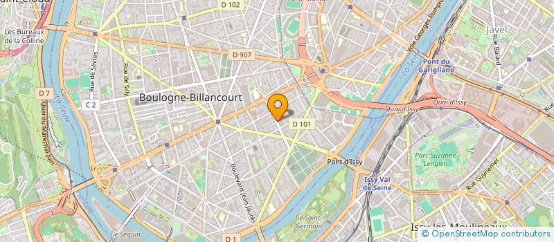 localisation de l'entreprise SCI 91 RUE THIERS à BOULOGNE-BILLANCOURT