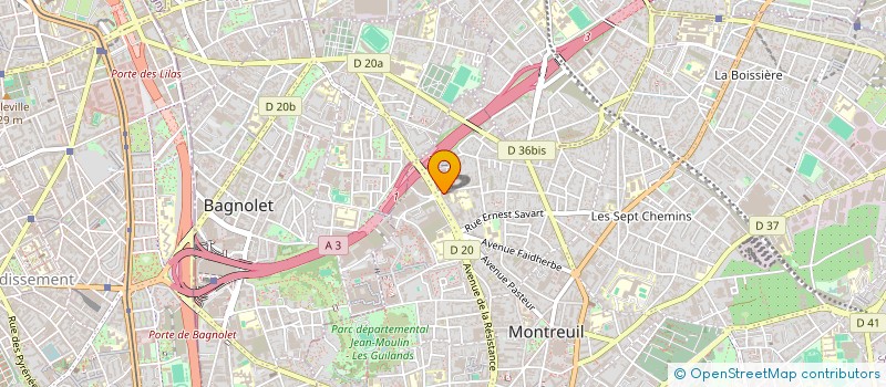 localisation de l'entreprise SCI 93 MEGA à MONTREUIL