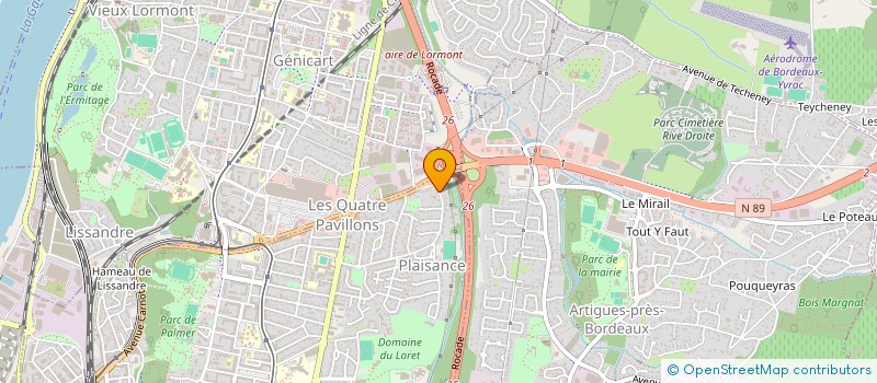 localisation de l'entreprise SCI 95 AVENUE THIERS  CENON