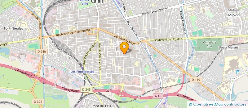 localisation de l'entreprise SCI A.B.C.D.  CALAIS