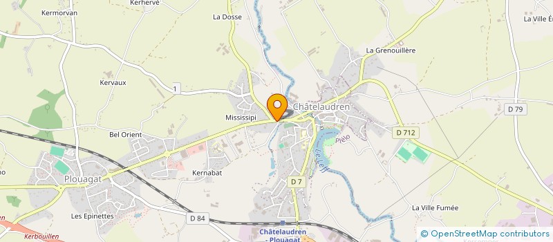 localisation de l'entreprise SCI A.B.C.D.E  CHATELAUDREN-PLOUAGAT