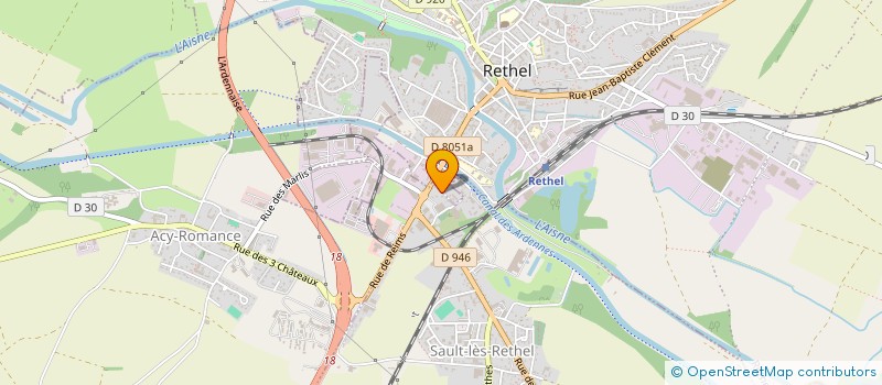 localisation de l'entreprise SCI A.B.H.  SAULT-LES-RETHEL