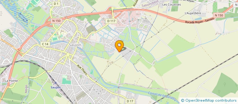 localisation de l'entreprise SCI A.B.M.A.  SAUJON