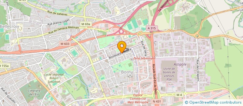 localisation de l'entreprise SCI A B M A  METZ